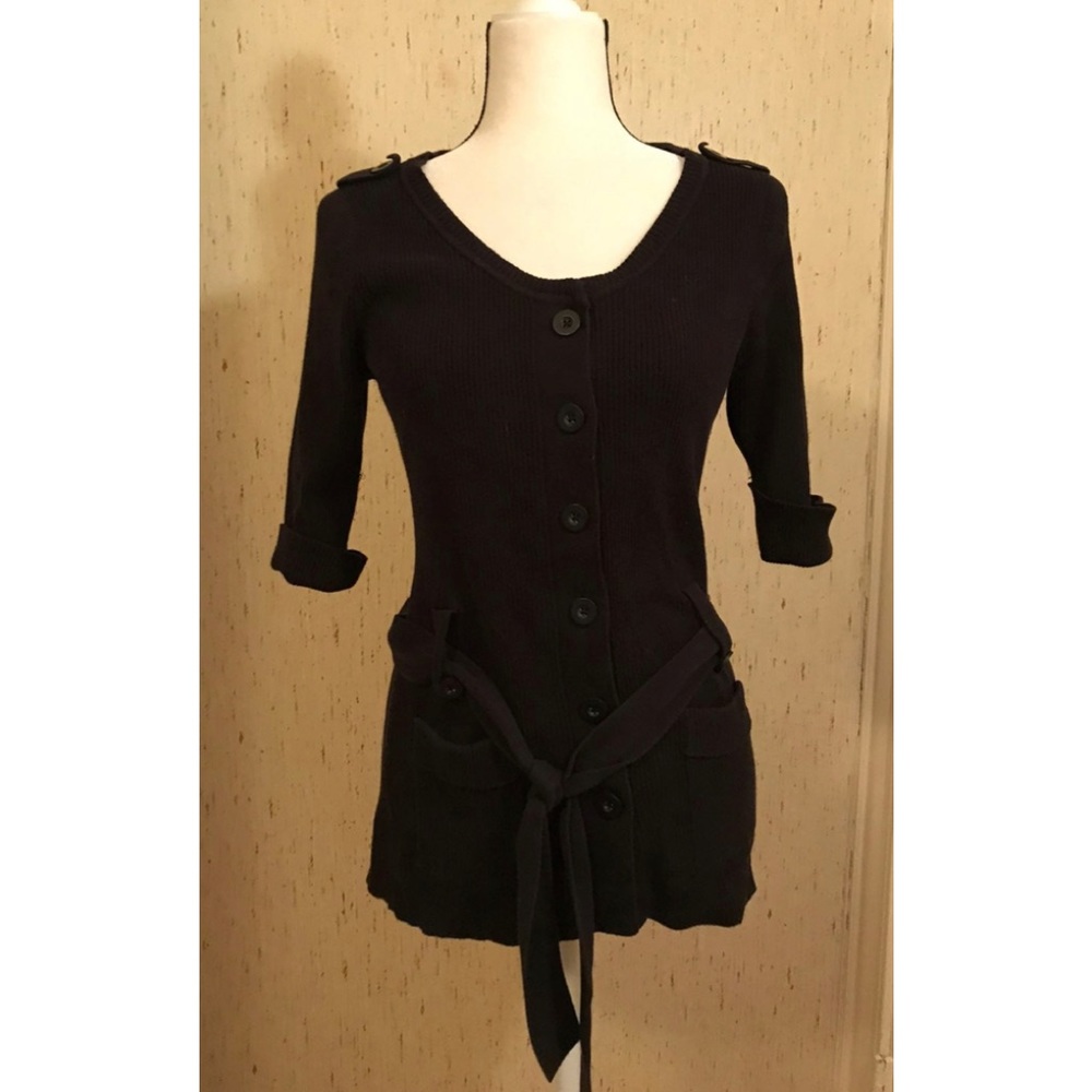 Moda International Belted Button Down Sweater. - image 1